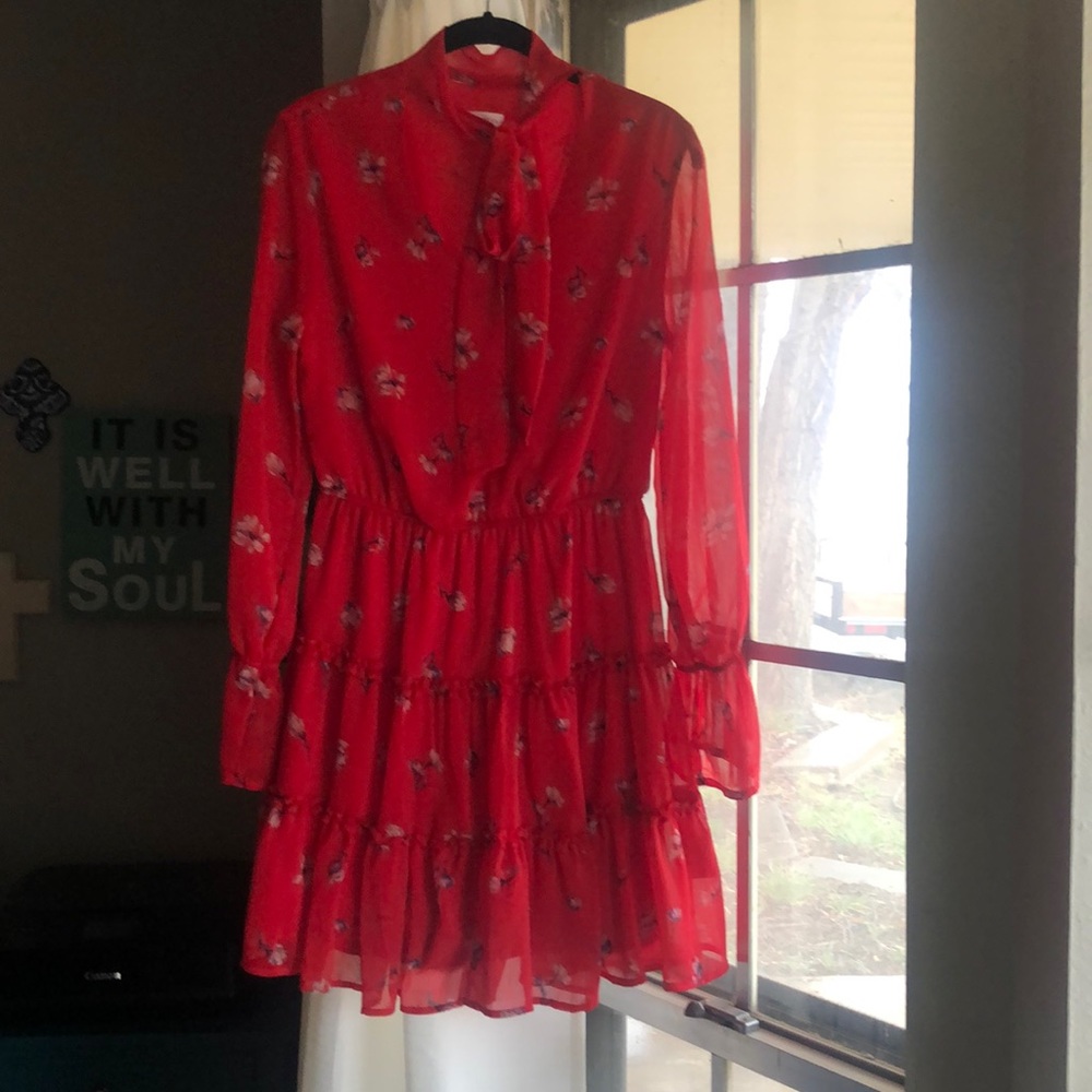 BRAND NEW Red floral dress